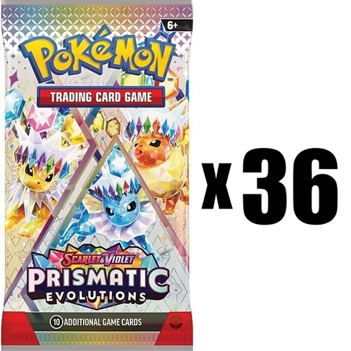 36x Prismatic Evolutions  - Booster Packs - Pokemon kort